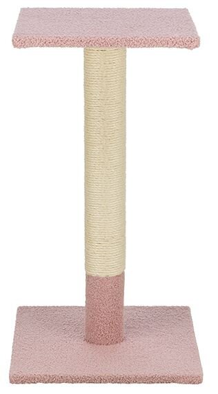 Škrabací sloupek BEANA, 69 cm, teddy plyš, starorůžová