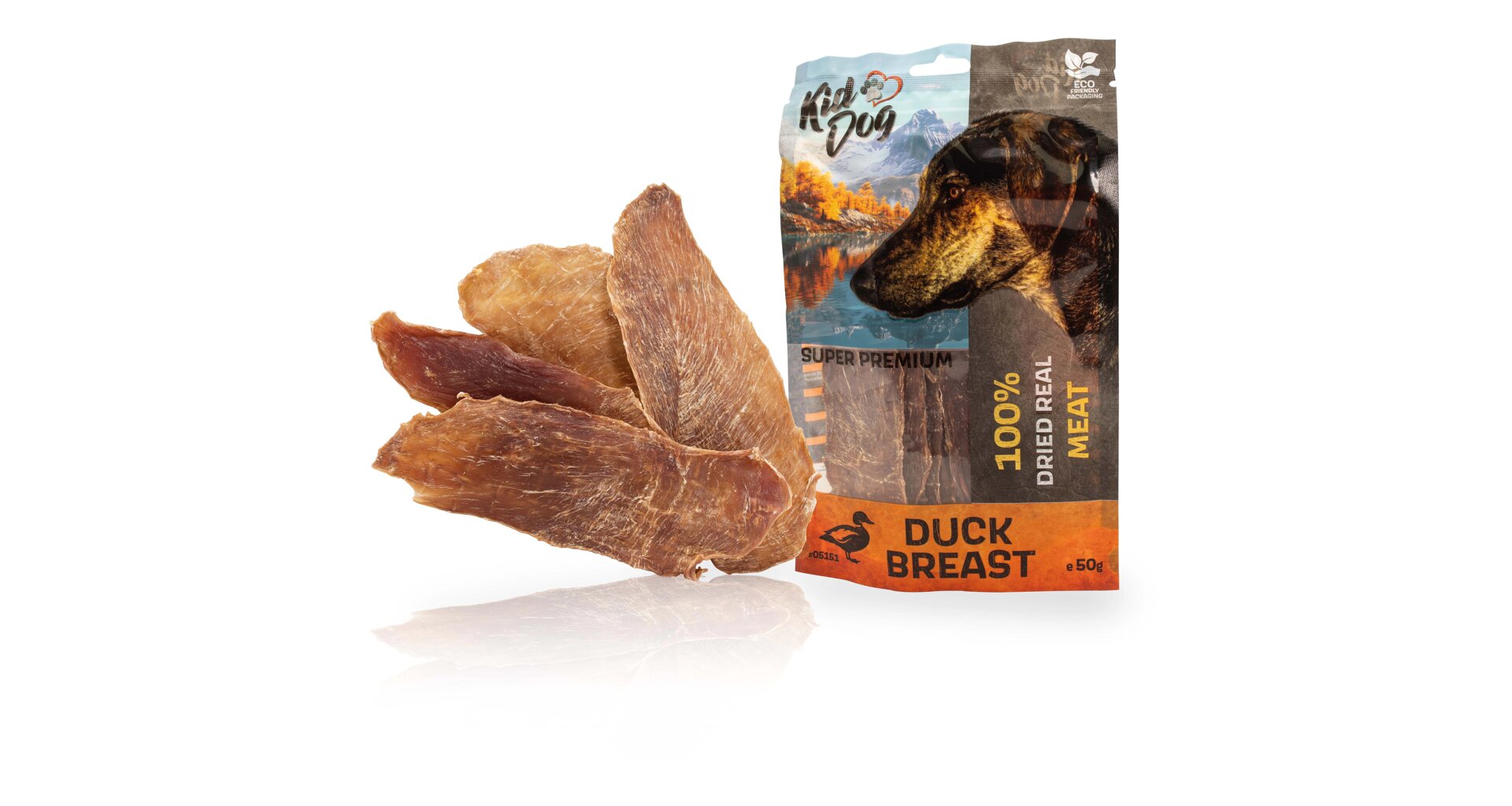 KIDDOG SUPER PREMIUM 100% kachní prsa, tenké plátky 50 g