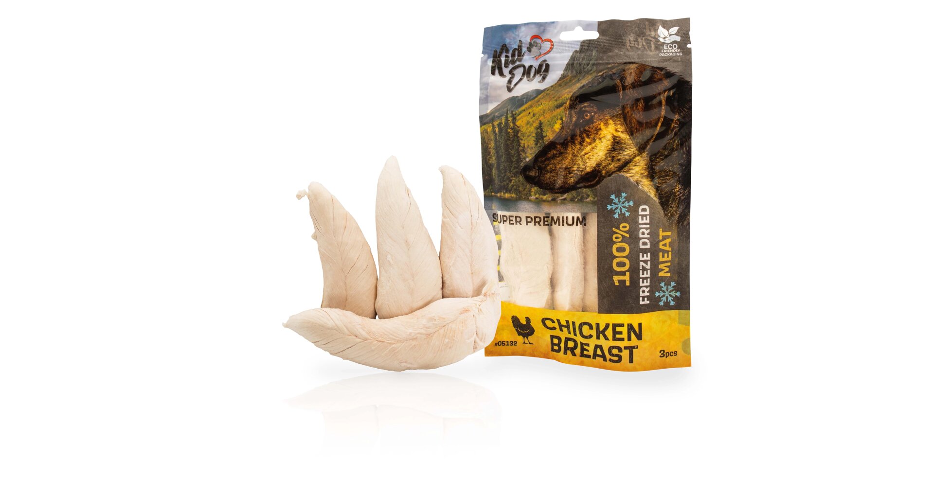 KIDDOG SUPER PREMIUM 100% kuřecí celá prsa sušená mrazem 50 g 