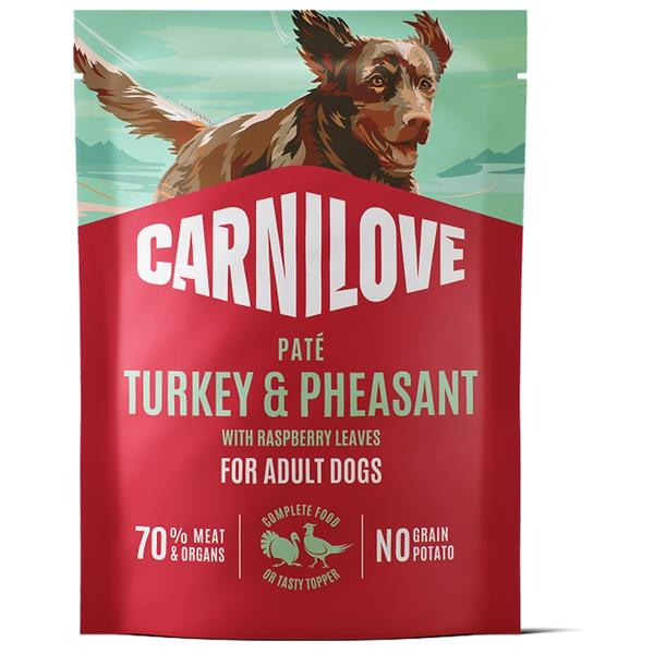 Carnilove Dog POUCH Paté Turkey & Pheasant with Raspberry Leaves 300g