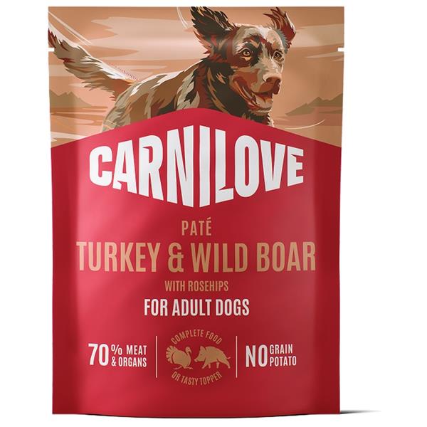 Carnilove Dog POUCH Paté Turkey & Wildboar with Rosehips 300g