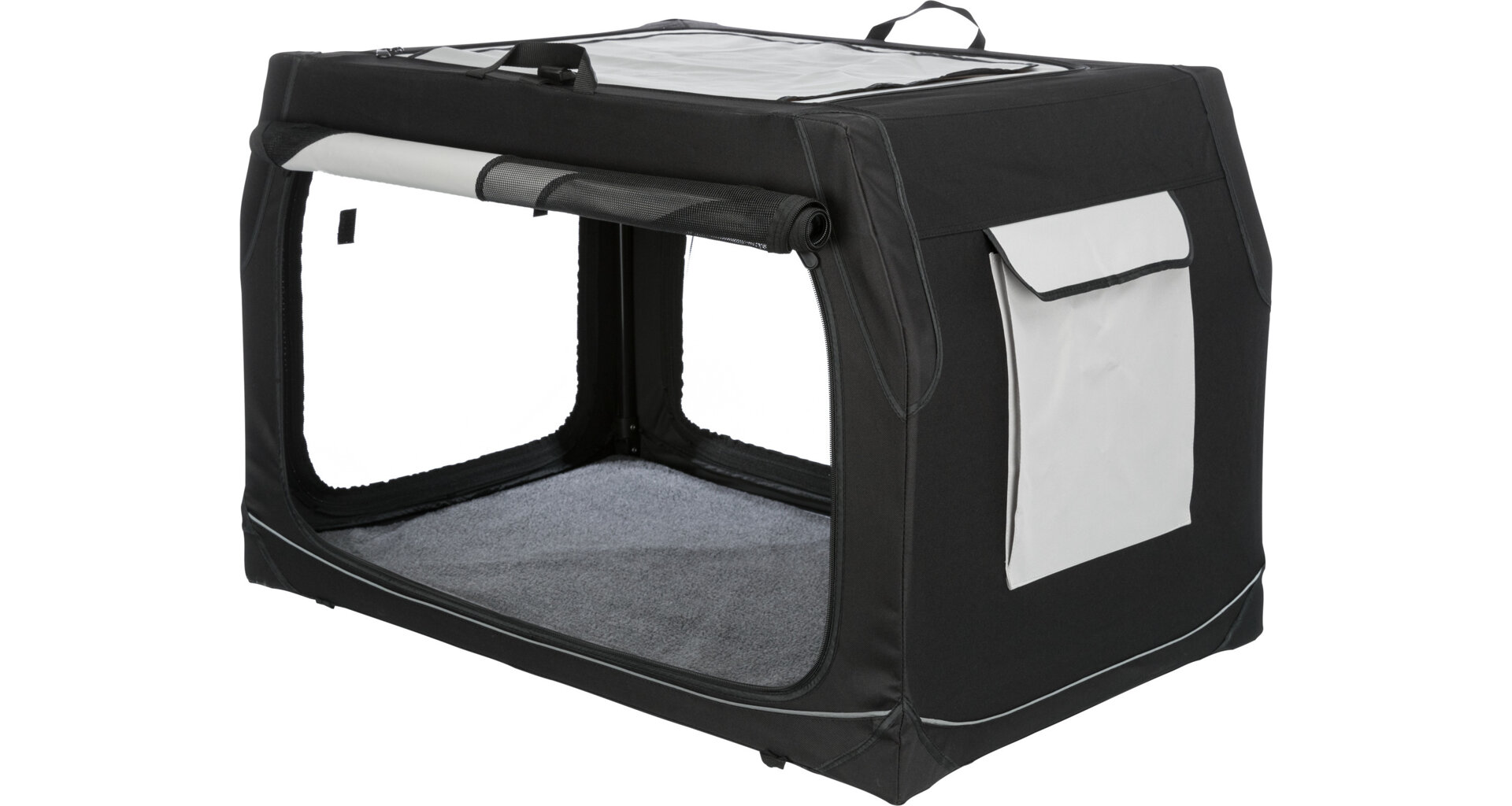 Transportní nylonový box Vario M-L  91x58x61 cm černo-šedý