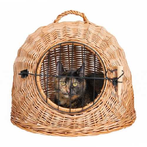 Proutěná bouda s kovovými dvířky 50cm