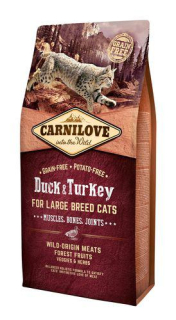 Carnilove Cat Adult Duck & Turkey Large B. Grain Free 6 kg