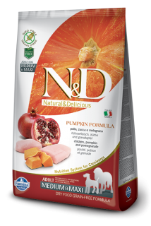 N&D GrainFree Pumpkin DOG Adult M/L Chicken&Pomegranate 2,5kg
