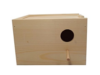 Hnízdící budka 26 x 18 x 19 cm průměr otvoru 5 cm dřevěná