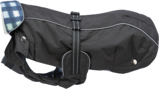 Outdoorový kabátek ROUEN 2v1, XS: 32 cm - střih buldok, černá/modrá