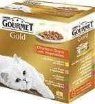 Gourmet Gold cat konz.-kousky masa Exotic Multipack 7 + 1 ks zdarma x 85 g 