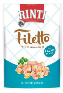 Rinti Filetto dog kaps. - kuře + losos v želé 100 g