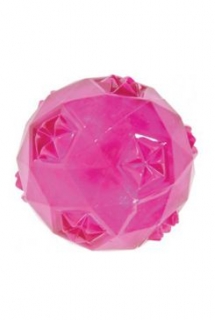 Hračka pes míček TPR POP BALL 6cm růžová