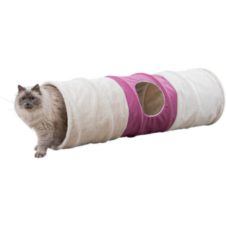 XXL tunel pro kočky, plyšový se šustící fólií, 3 otvory, ? 35 × 115 cm
