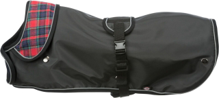 Kabátek HERMY 2v1, střih jezevčík, S: 33 cm, černá/červená