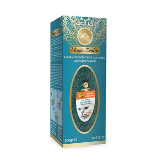 AQUA Magic Zeolite ORANGE & CINNAMON - granulovaný deodorant pro kočičí WC 500g 