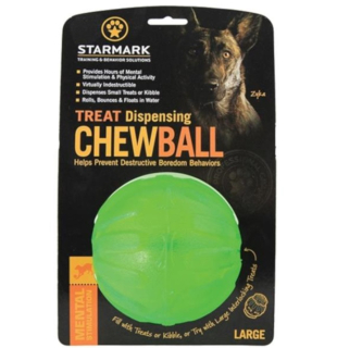 Hračka guma Chew ball míč Starmark L zelený