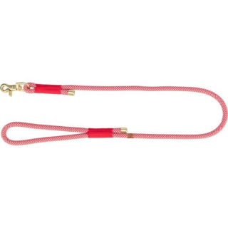 Soft Rope kulaté tkané vodítko, S-XL: 1.00 m/ 10 mm, červená/krémová