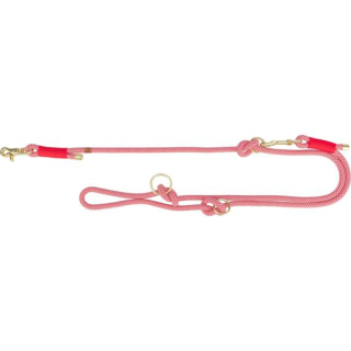 Soft Rope prodlužovací kulaté tkané vodítko, S-XL: 2.00 m/ 10 mm, červená/krémov