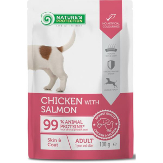 Nature's Protection Dog kaps. Skin&Coat Chicken and Salmon 100g