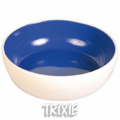 Keramická miska s glazurou 300ml/12cm - krémovo/modrá