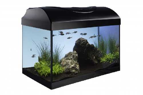 Akvarijní set 40 - černý rovný 40x25x25 cm