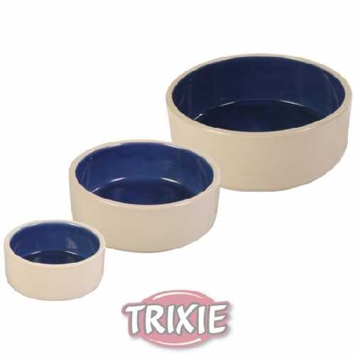Keramická miska střední 1l/18cm – bílá/modrá