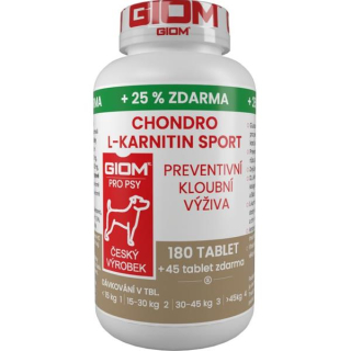 Giom S Chondro L-karnitin SPORT pes 180 tbl+25%