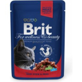Brit Premium Cat kapsa with Beef Stew & Peas 100g